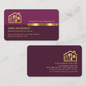 Exquisite Retro Purple Layers Colorist Visitekaartje (Voorkant / Achterkant)