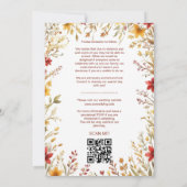 Exquisite Rustic Barn Farmhouse Fall Floral Frame Save The Date (Achterkant)