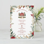 Exquisite Rustic Barn Farmhouse Fall Floral Frame Save The Date (Staand voorkant)