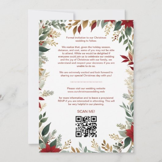 Exquisite Rustic Barn Farmhouse Fall Floral Frame Save The Date (Achterkant)