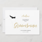 Exquisite Sophisticated Gentleman Groosman Wedding Kaart (Voorkant)