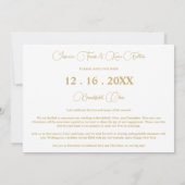Exquisite Sophisticated Wedding Christmas 3 Photos Save The Date (Achterkant)