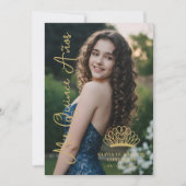 Exquisite Spanish Princess Crown Quinceañera Photo Kaart (Voorkant)
