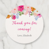Exquisite Spring Floral Bridal Shower Bedankjes Labels (Achterkant)