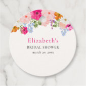 Exquisite Spring Floral Bridal Shower Bedankjes Labels (Voorkant)