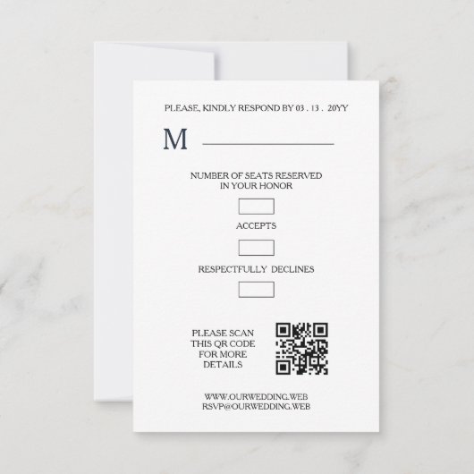 Exquisite Stylish Golden Abstract Geometric Shape RSVP Kaartje (Achterkant)