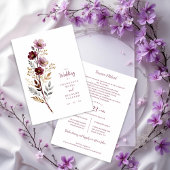Exquisite Stylish Spring Botanical Purple Tones Kaart
