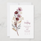 Exquisite Stylish Spring Botanical Purple Tones Kaart (Voorkant)