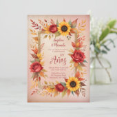 Exquisite Twins Botanical Frame Spanish Photo XVs Kaart (Staand voorkant)