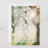 Exquisite Vellum Transparency Minimalist Wedding Save The Date (Voorkant)