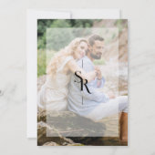 Exquisite Vellum Transparency Minimalist Wedding Save The Date (Achterkant)