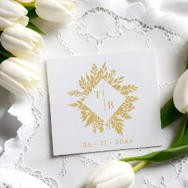 Exquisite Wedding Wildflowers Bouquet Initials Rubberstempel