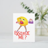 'exsqueeze me'? grappig citroenhumoristisch Briefk Briefkaart (Staand voorkant)