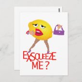 'exsqueeze me'? grappig citroenhumoristisch Briefk Briefkaart (Voorkant / Achterkant)