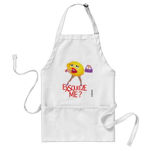 'exsqueeze me'? grappige citroenhumoristische Apro Standaard Schort (Voorkant)