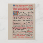 Exsurge Domine Antiphon Medieval Music Manuscript Briefkaart (Voorkant)