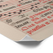 Exsurge Domine Antiphon Medieval Music Manuscript Poster (Hoek)