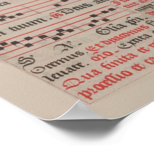 Exsurge Domine Antiphon Medieval Music Manuscript Poster (Hoek)