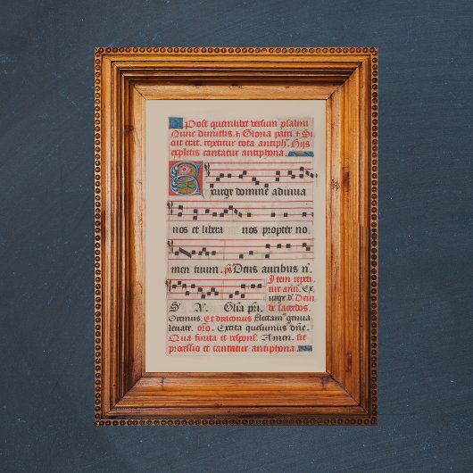 Exsurge Domine Antiphon Medieval Music Manuscript Poster