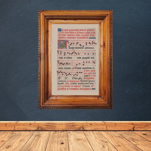 Exsurge Domine Antiphon Medieval Music Manuscript Poster