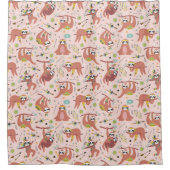 Extasie exotische kerstdieren schotelgordijn douchegordijn (Voorkant)