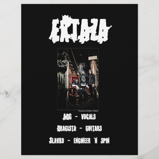 Extaza Band Flyer (Voorkant)