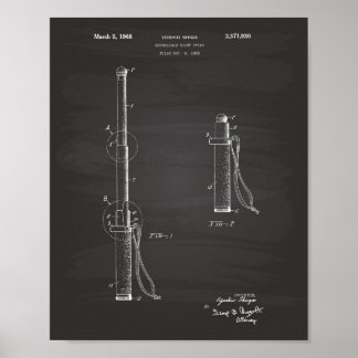 Extensible Stick 1968 van de politie - Chalkboard Poster