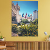 Exterieur kasteelhotel canvas afdruk (Insitu (Woonkamer))
