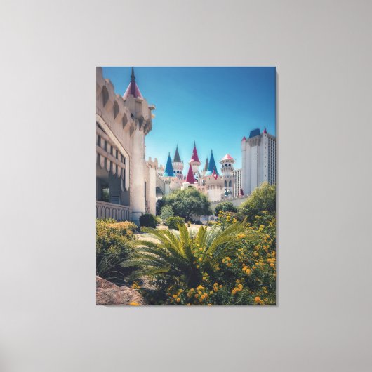 Exterieur kasteelhotel canvas afdruk (Voorkant)