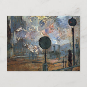 Exterieur van Gare Saint-Lazare door Claude Monet Briefkaart