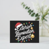 Exterieur verlichtings expert kerstlicht decoratie feestdagenkaart (Staand voorkant)