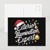 Exterieur verlichtings expert kerstlicht decoratie feestdagenkaart (Voorkant / Achterkant)