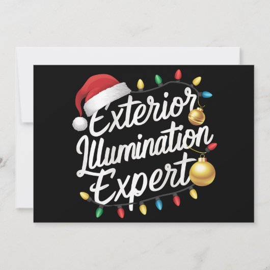 Exterieur verlichtings expert kerstlicht decoratie feestdagenkaart (Voorkant)