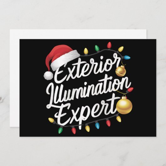 Exterieur verlichtings expert kerstlicht decoratie feestdagenkaart (Voorkant / Achterkant)