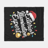 Exterieur verlichtingsdeskundige Kerstlichtdecorat Fleece Deken (Voorkant (Horizontaal))