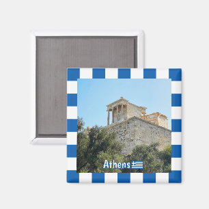 Exterieur zicht op Acropolis in Athene, Griekenlan Magneet