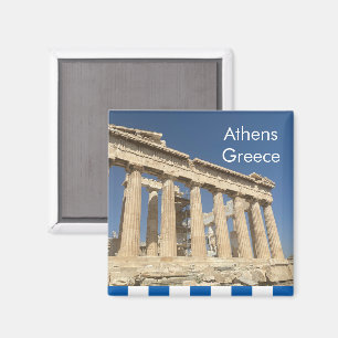 Exterieur zicht op oude ruïnes van Athene Magneet