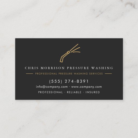 Exterior Cleaning Power Washing QR Code Visitekaartje (Voorkant)