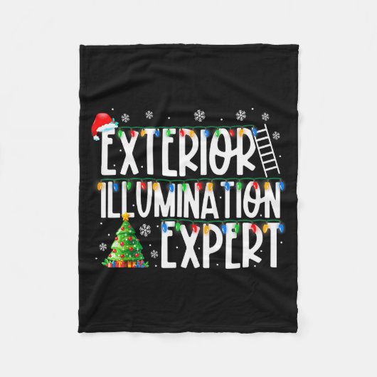 Exterior Illumination Expert Christmas Light Xmas Fleece Deken (Voorkant)