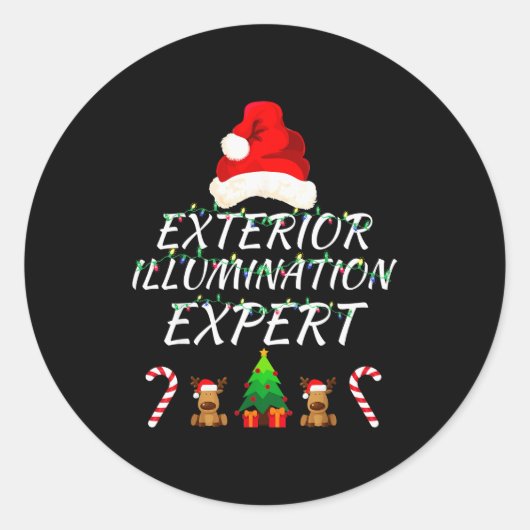 Exterior Illumination Expert Christmas Lights Deco Ronde Sticker (Voorkant)
