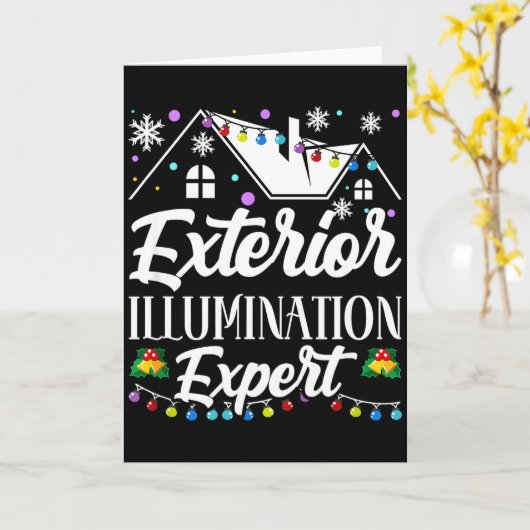 Exterior Illumination Expert Funny Christmas Decor Kaart (Gele Bloem)