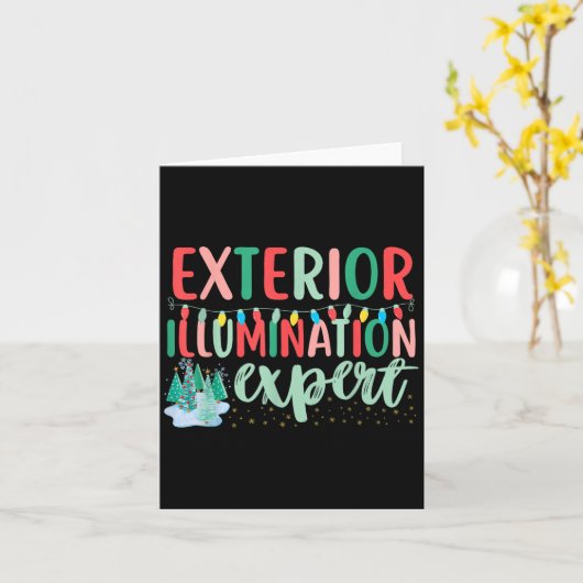 Exterior Illumination Expert Funny Christmas Light Kaart (Gele Bloem)