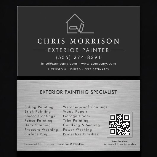 Exterior Painting QR Code Professional Visitekaartje