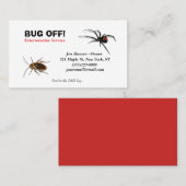 Exterminator Bug en Pest Control Service Visitekaartje (Voorkant / Achterkant)