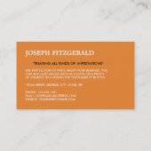 Exterminator, controle van het plaagorganisme visitekaartje (Achterkant)