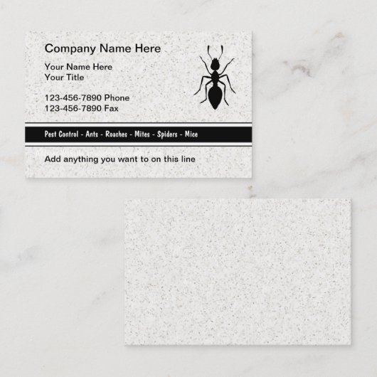 Exterminator Modern Visitekaartje (Voorkant / Achterkant)