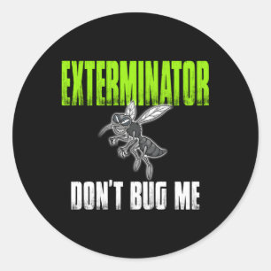 Exterminator ongediertebestrijding professional ronde sticker