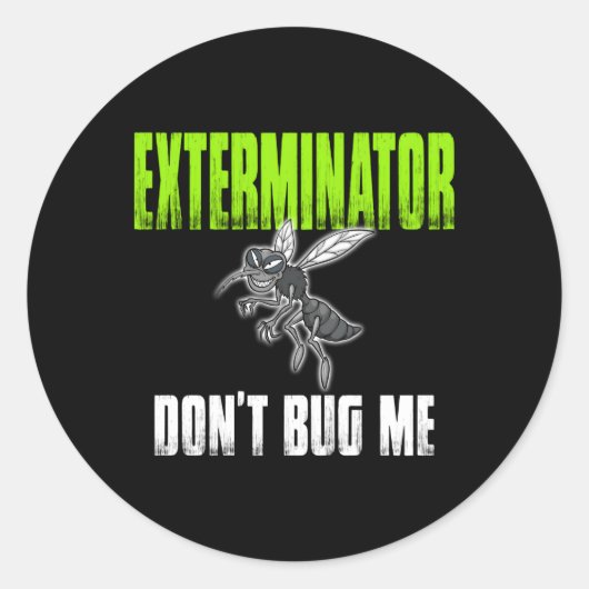 Exterminator ongediertebestrijding professional ronde sticker (Voorkant)
