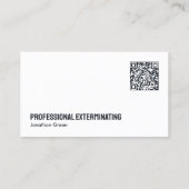 Exterminator ongediertebestrijding QR Visitekaartje (Achterkant)