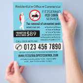 Exterminator ontwerp, ongediertebestrijding Advert Flyer (Hand)